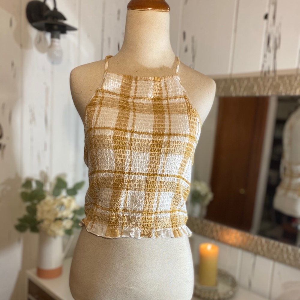 plaid print halter top from American eagle!